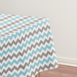 Toalha De Mesa Padrão Chevron da Cinza Azul Moderna Trendy