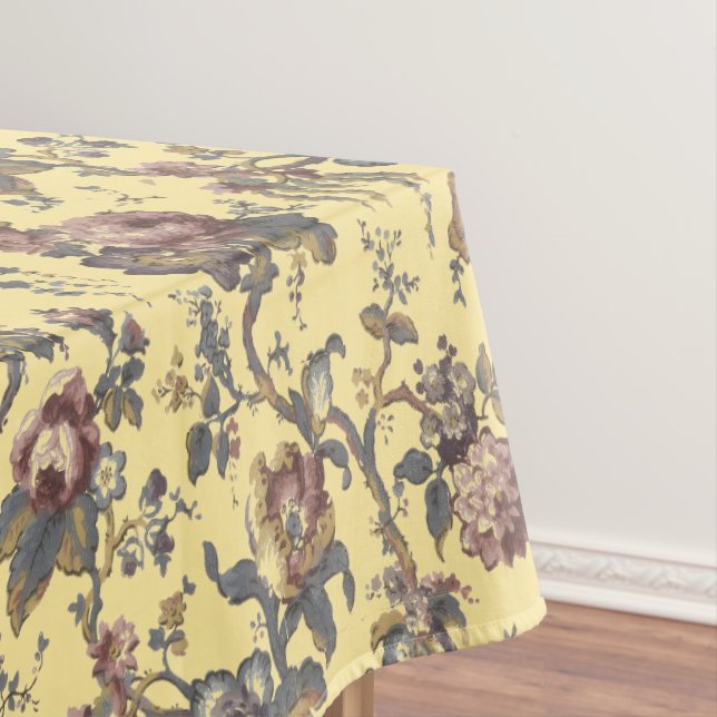 Toalha De Mesa Padrão Chinesista de Revival Rococó Vintage (Posição Original)