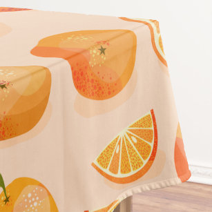Toalha De Mesa Padrão Citrus Orange