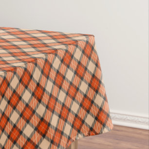 Toalha De Mesa Padrão Clássico de Outono Pumpkin Laranja Castanho