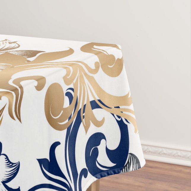 Toalha De Mesa Padrão Clássico Retro no Estilo Barroco (Posição Original)