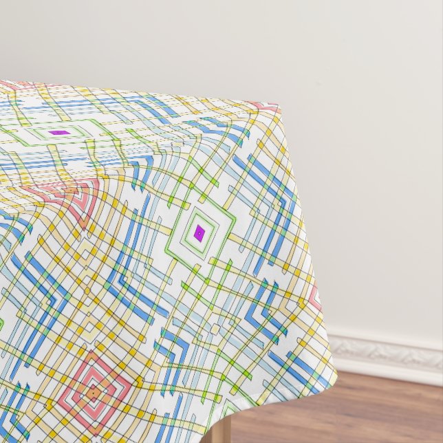 Toalha De Mesa Padrão Colorido Moderno (Posição Original)
