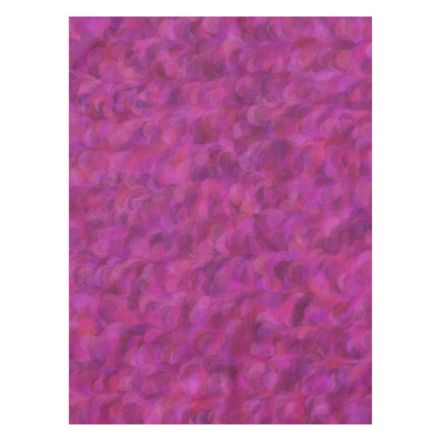 Toalha De Mesa Padrão contínuo abstrato roxo rosa vermelho (Frente)