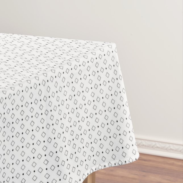 Toalha De Mesa Padrão contínuo de bolinhas pretas | Pontinhos min (Posição Original)