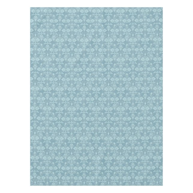 Toalha De Mesa Padrão Damask Fancy Aqua (Frente)