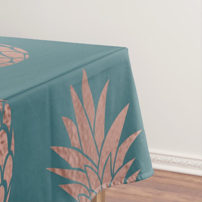 Toalha De Mesa Padrão de abacaxi verde-verde-Rosa Dourado moderno (Posição Original)