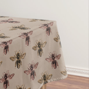 Toalha De Mesa Padrão de Abelhas Elegante Moderno