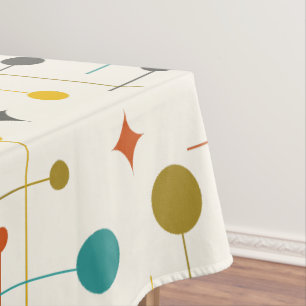 Toalha De Mesa Padrão de Abstrato Atômica moderno do meio século