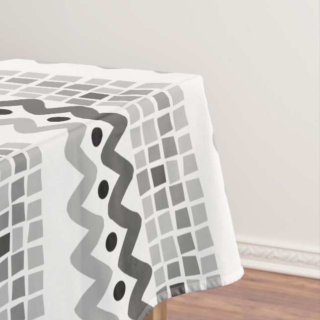 Toalha De Mesa Padrão de Abstrato Geométrico do Aztec (Posição Original)