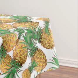 Toalha De Mesa Padrão de Ananás Estilizado Verde Pálido