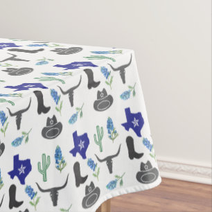 Toalha De Mesa Padrão de Aquarela de Bluebonnet Texas Wildflower