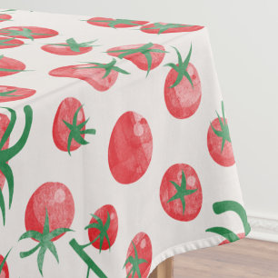 Toalha De Mesa Padrão de Aquarela de Tomate