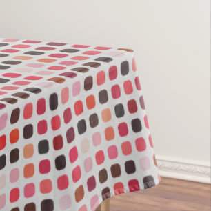 Toalha De Mesa Padrão de Arte Púrpura Vermelho Redondo Púrpura