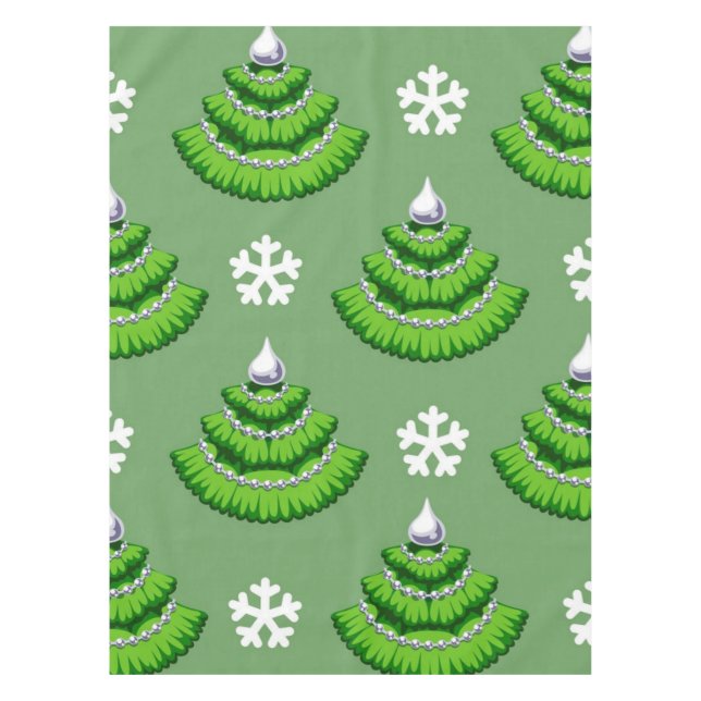 Toalha De Mesa padrão de árvore de Natal (Frente)
