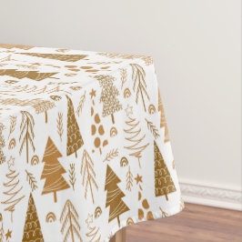 Toalha De Mesa Padrão de Árvore de Natal do Estilo Escandinavo Do