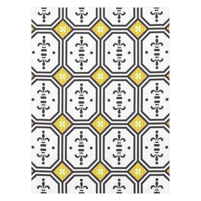 Toalha De Mesa Padrão de azulejos cerâmicos (Frente)