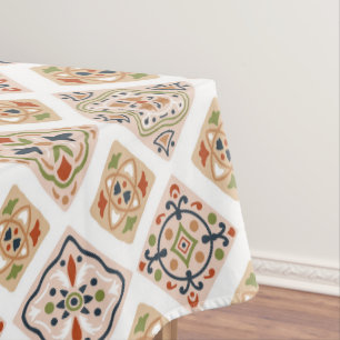 Toalha De Mesa Padrão de azulejos ornamentais coloridos