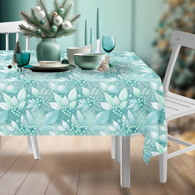 Toalha De Mesa Padrão de Berries de Folhagem de Natal Costeiro nº (Criador carregado)