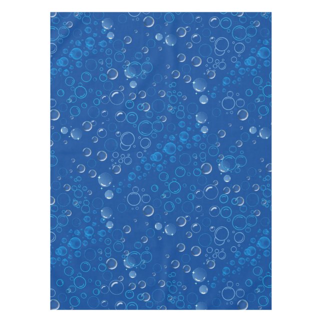 Toalha De Mesa Padrão de bolhas 01 Azul BG (Frente)