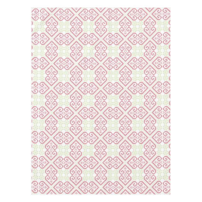 Toalha De Mesa Padrão de bordados cruzados (Frente)