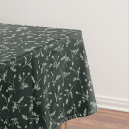 Toalha De Mesa Padrão de Botões de Margarida em Preto Carvão Mode