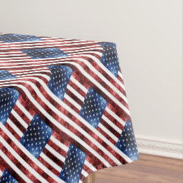 Toalha De Mesa Padrão de brilhos do indicador vermelho e azul