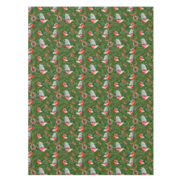 Toalha De Mesa Padrão de Bullfinch de Natal