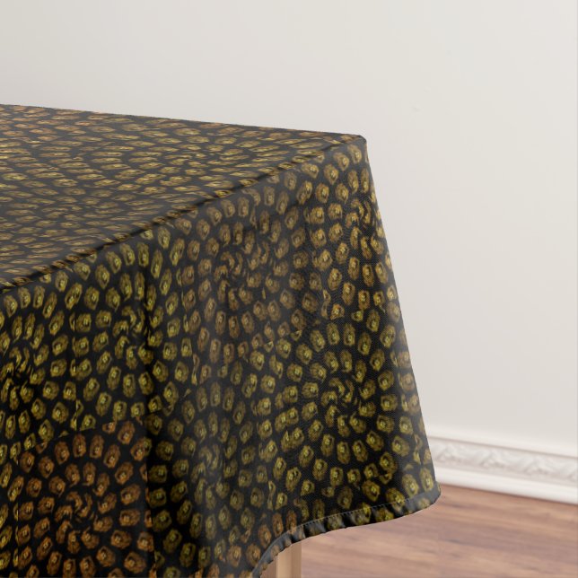 Toalha De Mesa Padrão De Cabeças Espirais Marrons, (Posição Original)