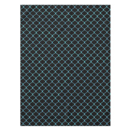 Toalha De Mesa Padrão de Cadeia de Cerca Azul Teal Moderno Elegan