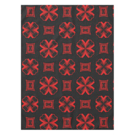 Toalha De Mesa Padrão de caleidoscópio de X e Quadrado Vermelho e