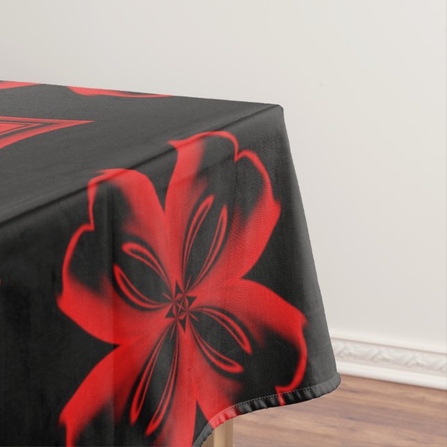 Toalha De Mesa Padrão de caleidoscópio de X e Quadrado Vermelho e (Posição Original)