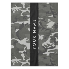 Toalha De Mesa Padrão de Camuflagem Cinza, Seu nome, Personalizar