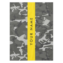 Toalha De Mesa Padrão de Camuflagem Cinza, Seu nome, Personalizar