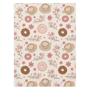 Toalha De Mesa Padrão de Capa de Café Flor de Cerejeira (3)