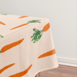 Toalha De Mesa Padrão de Cenoura Laranja