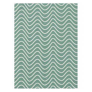 Toalha De Mesa Padrão de Chevron Verde Tropical Zigzag Mínimo