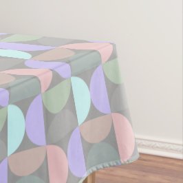 Toalha De Mesa Padrão de Círculo Pastel Moderno de Meados do Sécu