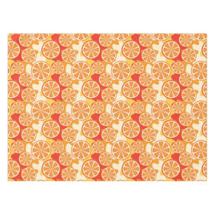 Toalha De Mesa Padrão de Citrus Laranja Retroativos