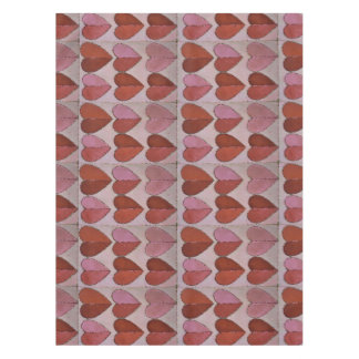 Toalha De Mesa Padrão de Coração Vintage