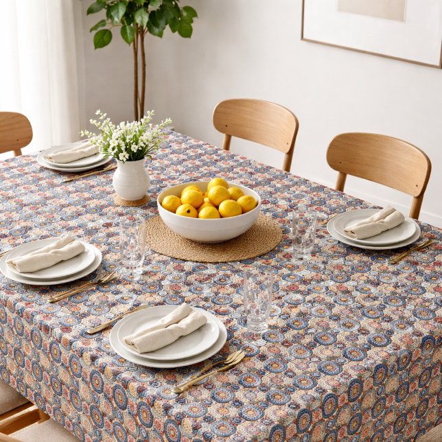 Toalha De Mesa Padrão de Crochê Falso do Quadrado da Vovó  (Criador carregado)