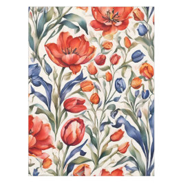 Toalha De Mesa Padrão de Design Tulipa Bloomers WC