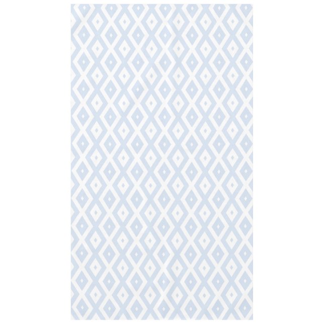 Toalha De Mesa Padrão de diamante branco e azul pálido (Frente)