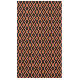 Toalha De Mesa Padrão de diamante laranja e preto