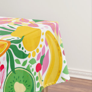 Toalha De Mesa Padrão de diversão de Fruta tropical de Verão colo