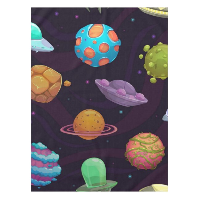 Toalha De Mesa Padrão de espaço (Frente)