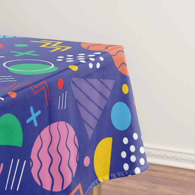 Toalha De Mesa Padrão de estilo Memphis (Posição Original)