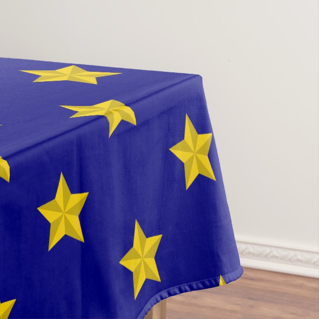 Toalha De Mesa Padrão de estrelas Douradas, Marinho azul, exclusi (Posição Original)