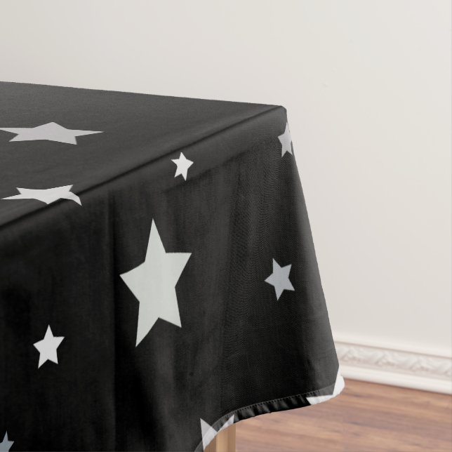 Toalha De Mesa Padrão de Estrelas Prateadas Cujas | Qualquer cor  (Posição Original)
