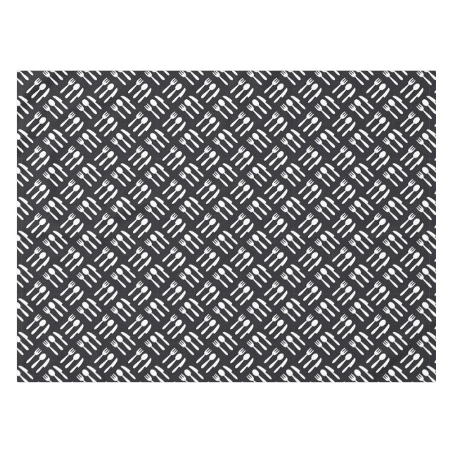 Toalha De Mesa Padrão de faca de garfo (Frente (Horizontal))