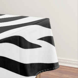 Toalha De Mesa Padrão de faixa de zebra